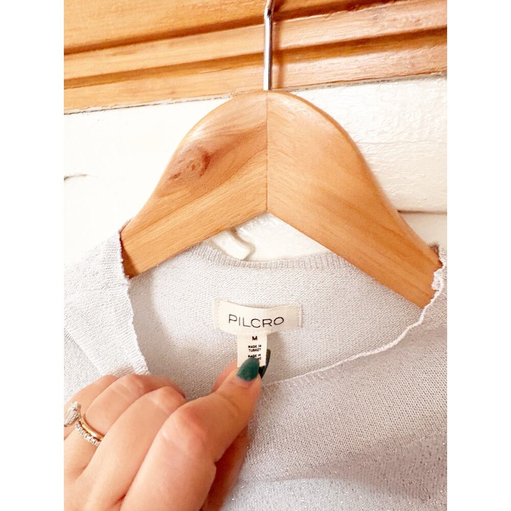 Pilcro White Mock Neck Cap Sleeve Top - Picture 4 of 7